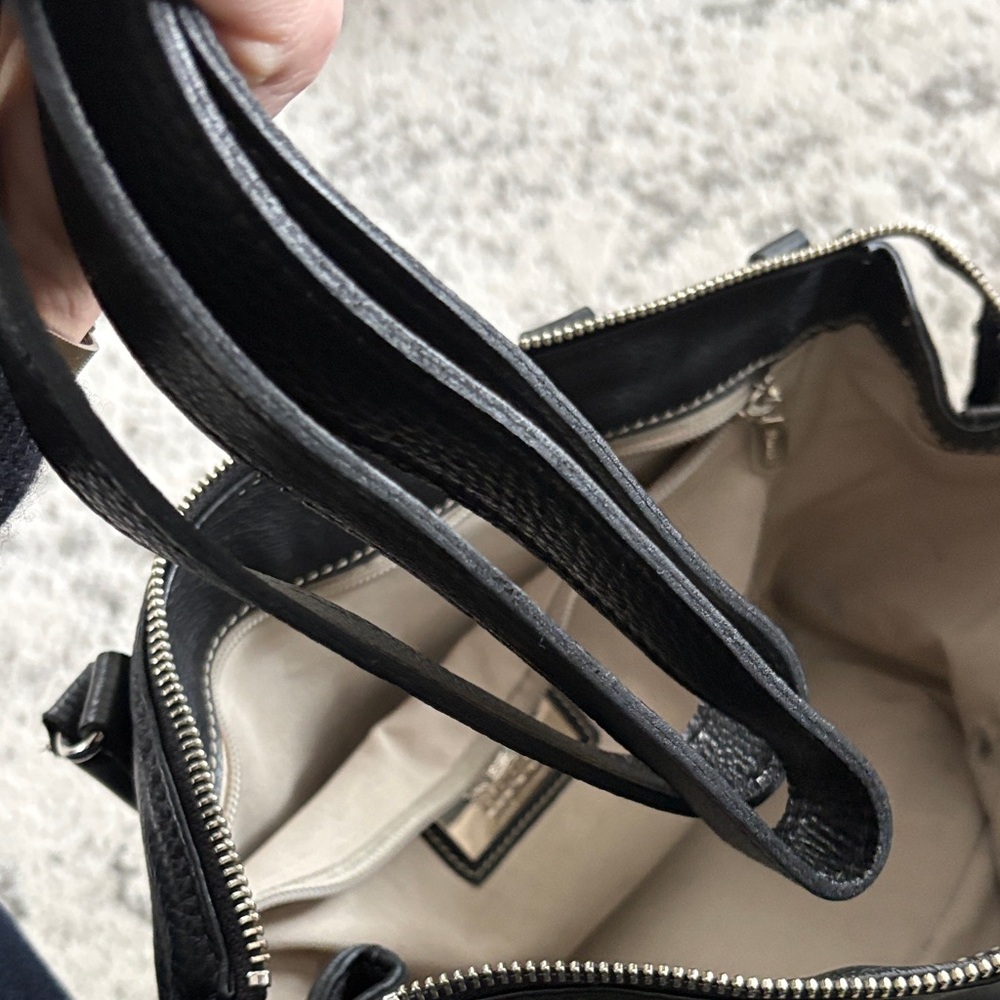 Roots Black Pebbled Leather Tote Bag with Removable Strap - Picture 12 of 13